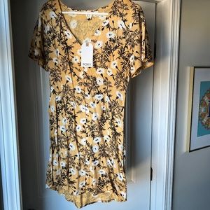 Yellow Button Dress